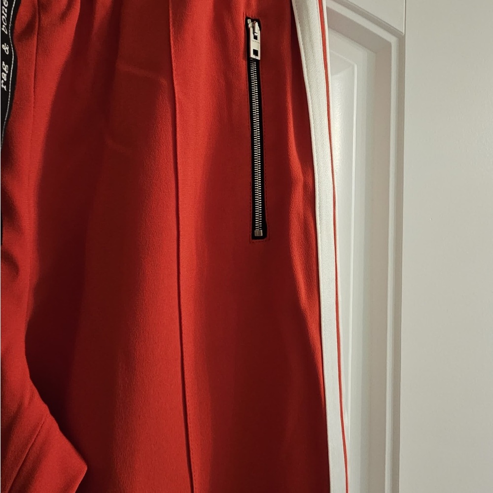 rag & bone Red Track Pants with White Stripe
